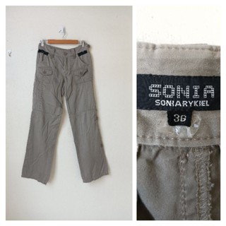 SONIA RYKIEL กางเกงขากระบอก  สีกากี  Size 36 รอบเอว 28 นิ้วค่ะ