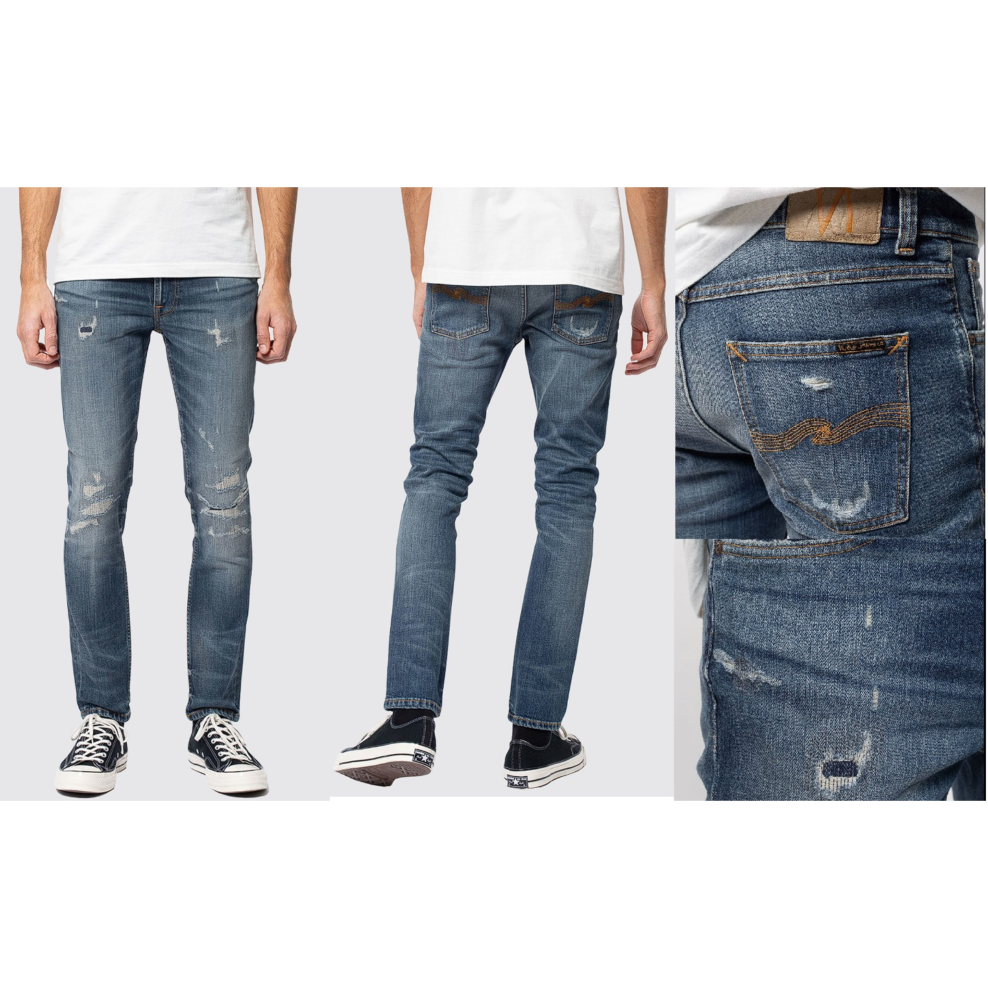 (โค้ดลดเพิ่ม1,000) Nudie Jeans Lean Dean Beaten Indigo