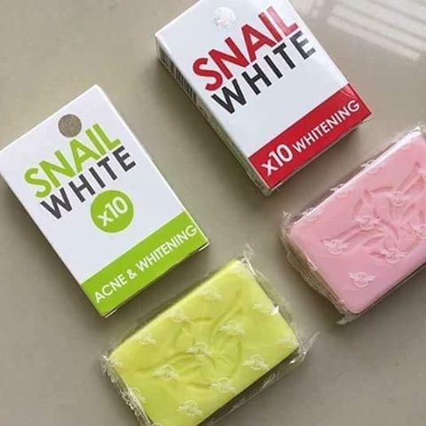 White x10 Whitening สเนล ไวท์ #สบู่หอยทาก ฟอกแล้วใส ไวท์เนียนเวอร์ แบบกล่อง