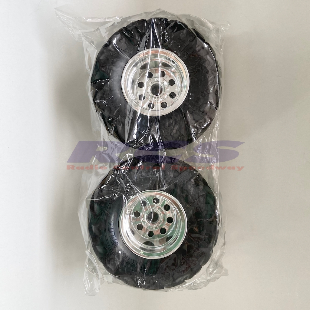 TAMIYA AM 9805618 FRONT TIRES/WHEELS for Wild Willy 2 (L&R, 1Pc Each) WR-02