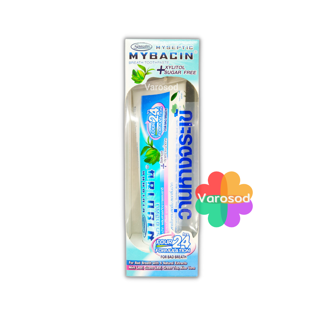 ยาสีฟันลดกลิ่นปาก มายบาซินสูตรเบรท MyBacin Breath Toothpaste 100g Greater เกร๊ทเตอร์ฟาร์ม่า