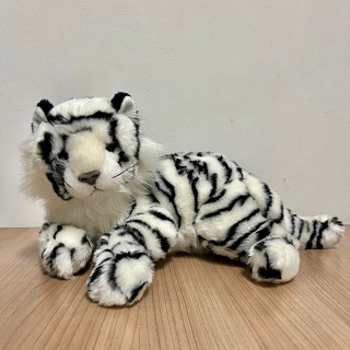 ตุ๊กตาเสือขาว  เสือขาวแม่ลูก เสือขาว White Tiger เสือเหมือนจริง เสือ เสือเหมือน ตุ๊กตาเสือนุ่ม  ตุ๊กตาเสือท่านอน เสือ