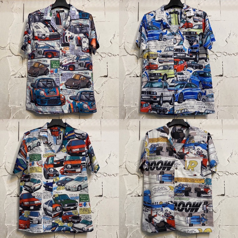 เสื้อฮาวายลายรถ New💥 4 ลาย M-4XL เย็นสบาย ไม่ร้อน ไม่ยับ ไม่ต้องรีด ใส่ได้ทั้งชายและหญิง