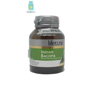 Lifetune™ ไลฟทูน อินเดียน บาโคปา Indian Bacopa (ผลิตภัณฑ์เสริมอาหาร สารสกัดจากพรมมิ) 60 เม็ด