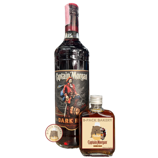 (กัปตัน 85ml)  กัปตัน มอร์แกน ดาร์ครัม สำหรับเบเกอรี่ แบ่งจำหน่าย  Captain Morgan Dark Rum For Bakery 85ml