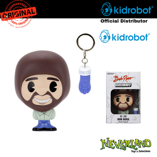 (KIDROBOT) Bob Ross Bhunny 4" Stylized Figure with Collectible Keychain