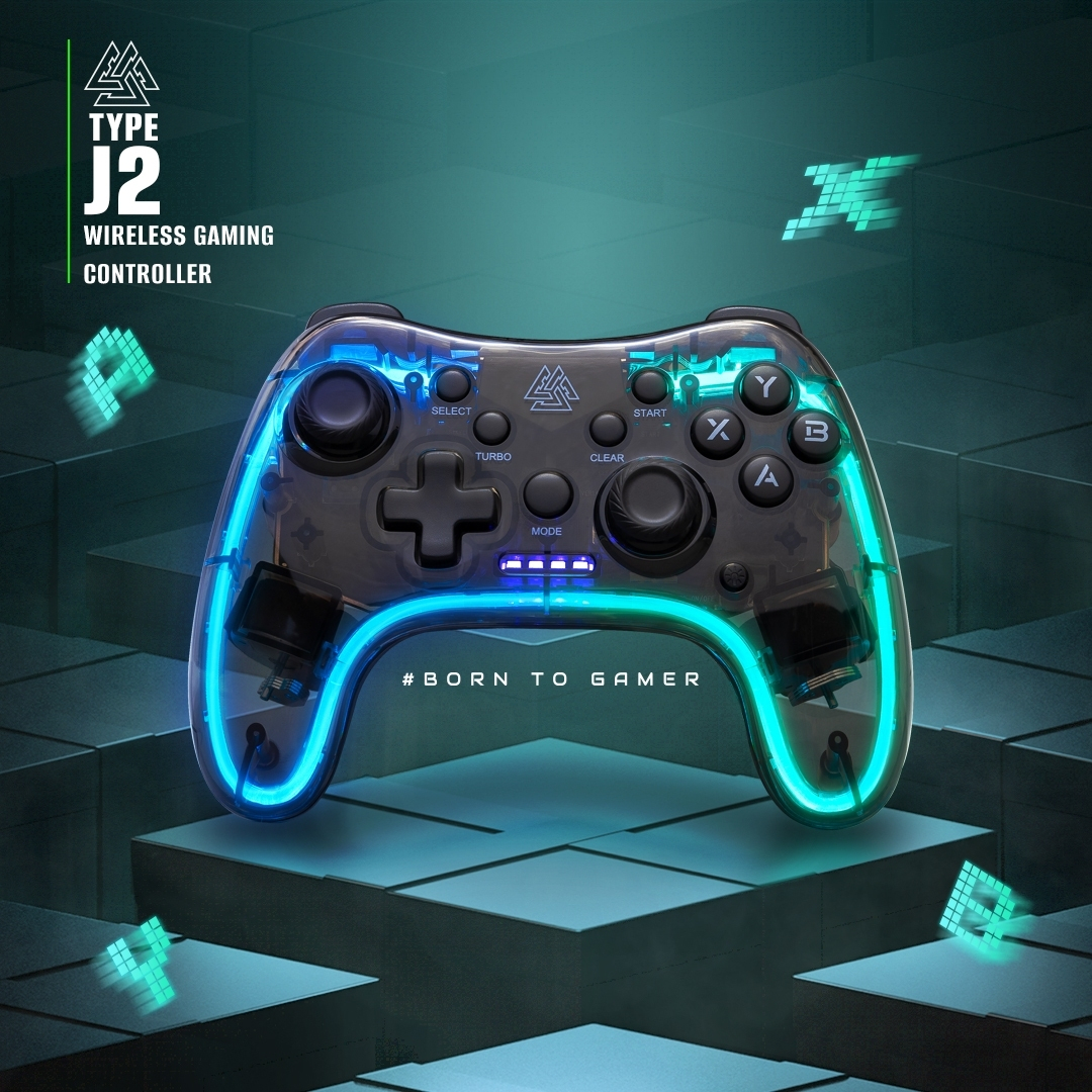 EGA TYPE J2 Gaming Joy Controller จอยเกมมิ่งไร้สาย ของแท้รับประกันสินค้า 1 ปี