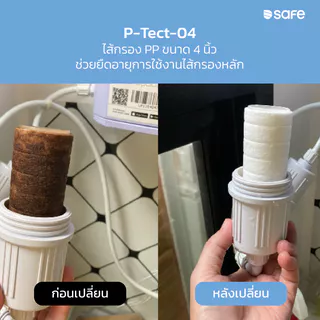 SAFE ไส้กรองน้ำ PP ขนาด 4 นิ้ว สำหรับเครื่องกรองน้ำ | 50200381