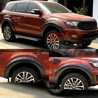 คิ้วล้อ ล้อล้น ล้อยื่น FORD EVEREST 18 19 20 21 คิ้วล้อขนาด 6 นิ้วมีหมุดดำด้าน แบบเว้าเซ็นเซอร์ / ไม่เว้าเซ็นเซอร์