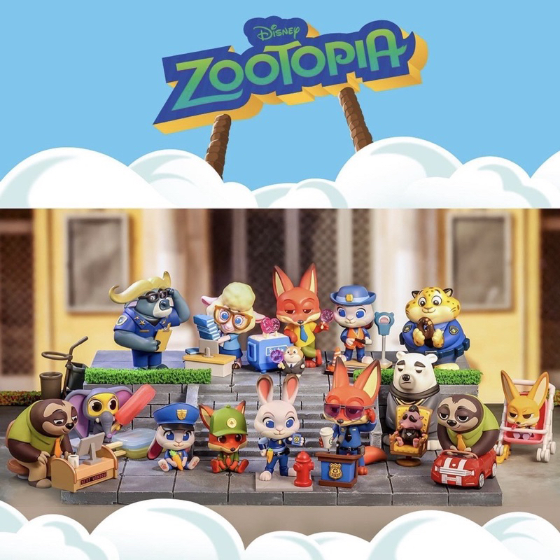 ลิขสิทธ์แท้ POP MART Zootopia collection  Disney ดิสนีย์ zoo จิ้งจอก กระต่าย เสือ สวนสัตว์ กล่องสุ่ม