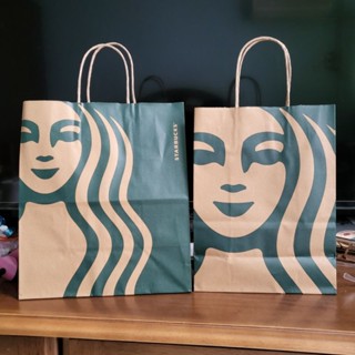 STARBUCKS paper Bag shopping Bag ถุงกระดาษ ถุงสตาร์บัค ถุงกาแฟ