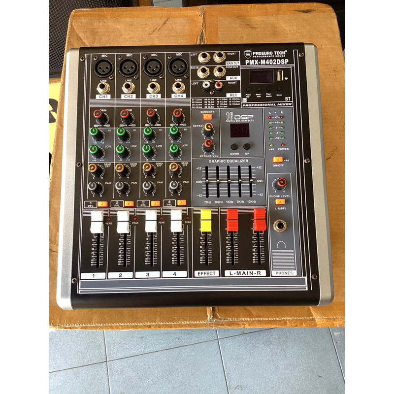 พาวเวอร์MIXER โปรยูโรเทค PMX-M402DSP USB บูธูท Record 200W+200W