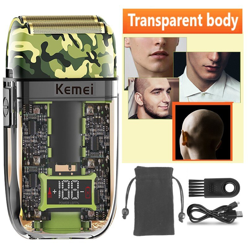 เครื่องโกนหนวดไฟฟ้า Kemei KM-TX7 ชาร์จ USB ราคา ถูกที่สุด ดีลบีเคเค