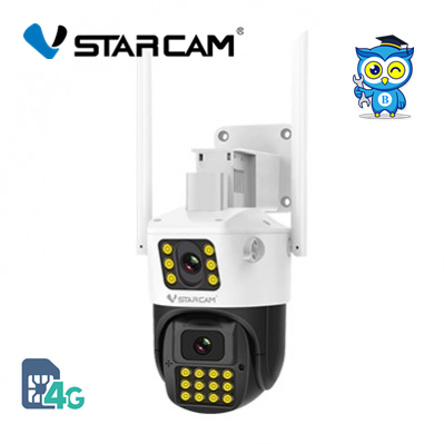 Vstarcam CG663DR กล้อง SIM 4G  IP Camera ปลุกไซเรนติดตามอัตโนมัติไฟแฟลชกล้องวงจรปิด