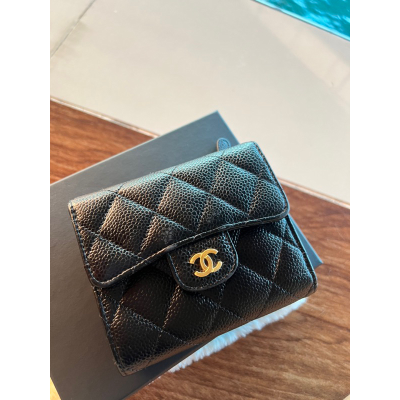 Chanel tri fold wallet