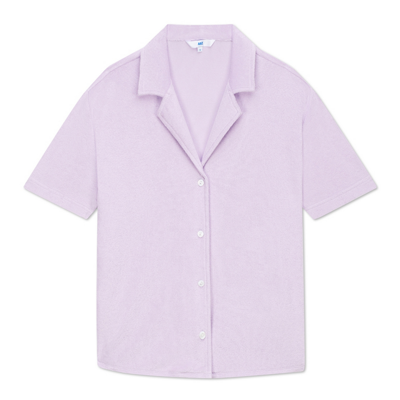 AIIZ (เอ ทู แซด) - เสื้อเชิ้ตแขนสั้นผู้หญิงคอเสื้อทรงรีสอร์ท ผ้าขนหนูสีพื้น Women's Towel Terry Resort Shirtsn