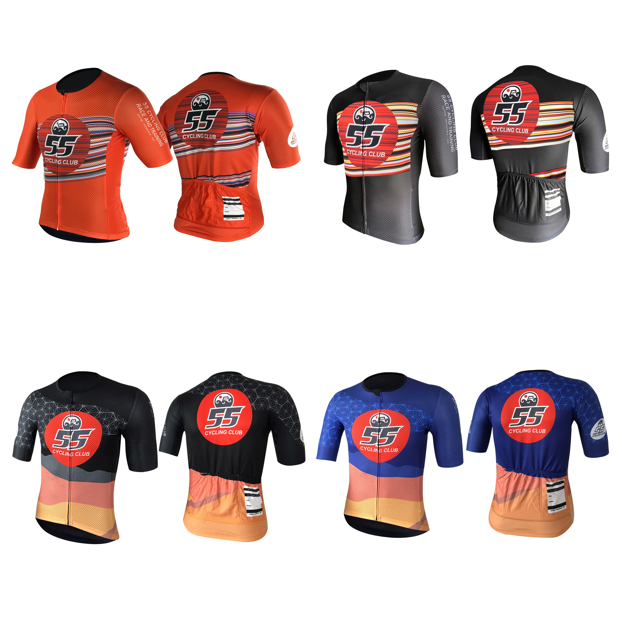 เสื้อปั่นจักรยาน ชุดปั่นจักรยาน 55 Cycling Club Jersey