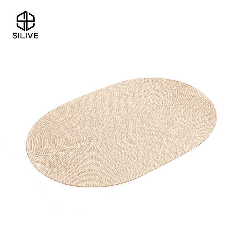 Silive Shop พรมปูพื้น ทรงวงรี พรมฝ้าย สไตล์มินิมอล พรมแต่งบ้าน พรมปูห้องนอน#GD-31