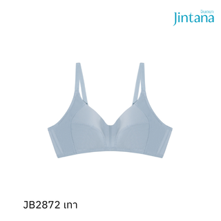 Jintana เสื้อชั้นใน (ไม่เสริมโครง) Wireless Fit รุ่น Cross Over รหัส JB2872 เทา