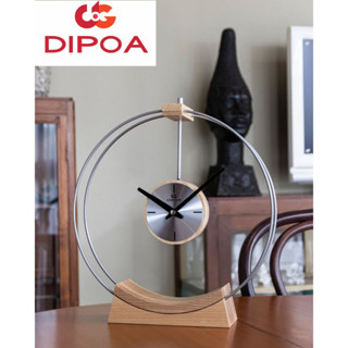 DIPOA New arrival นาฬิกาตั้งโต๊ะ รุ่น SN301SL สีเงิน ขนาด : กว้าง 30.0 x สูง 33.5 x หนา 8.0ซม. Table Clock