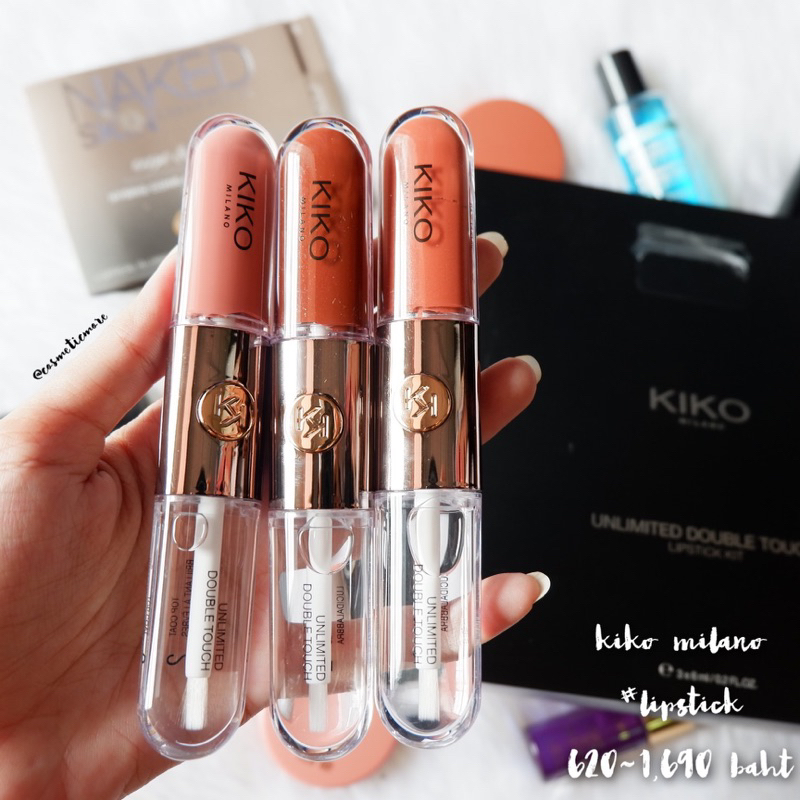 พร้อมส่ง! [มีหลายสี/ป้ายไทย] ❤️ kiko milano unlimited double touch liquid lip colour 6ml สี 103/120/