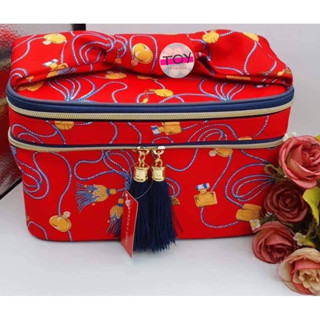 ESTEE LAUDER Double Layer Scarlet Makeup Bag กระเป๋าเครื่องสำอาง