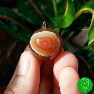 จี้เรดอายอาเกตทรงกลม(Red Eye Agate Pendant)