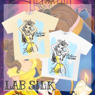 ◕◡◕ LAB SILK ◕◡◕ เสื้อยืด Crop SLIM &amp; Oversize สกรีนลาย Belle Princess 🏰 ลิมิเต็ดเฉพาะร้านนี้เล้ยย!!