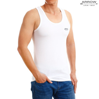 ARROW INNER เสื้อกล้าม สีขาว แพค1ตัว ผลิตจากผ้า100%Cotton Jersey MXWY91F-WH