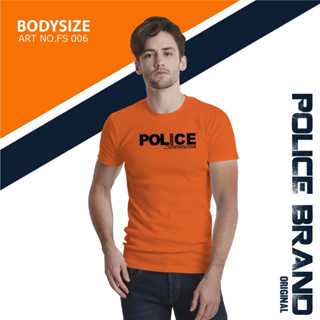 Police Brand เสื้อยืดทรงพอดีตัว Slim fit  ผ้ายืดตามตัว 100% Cotton (FS006,BS004,XS003)