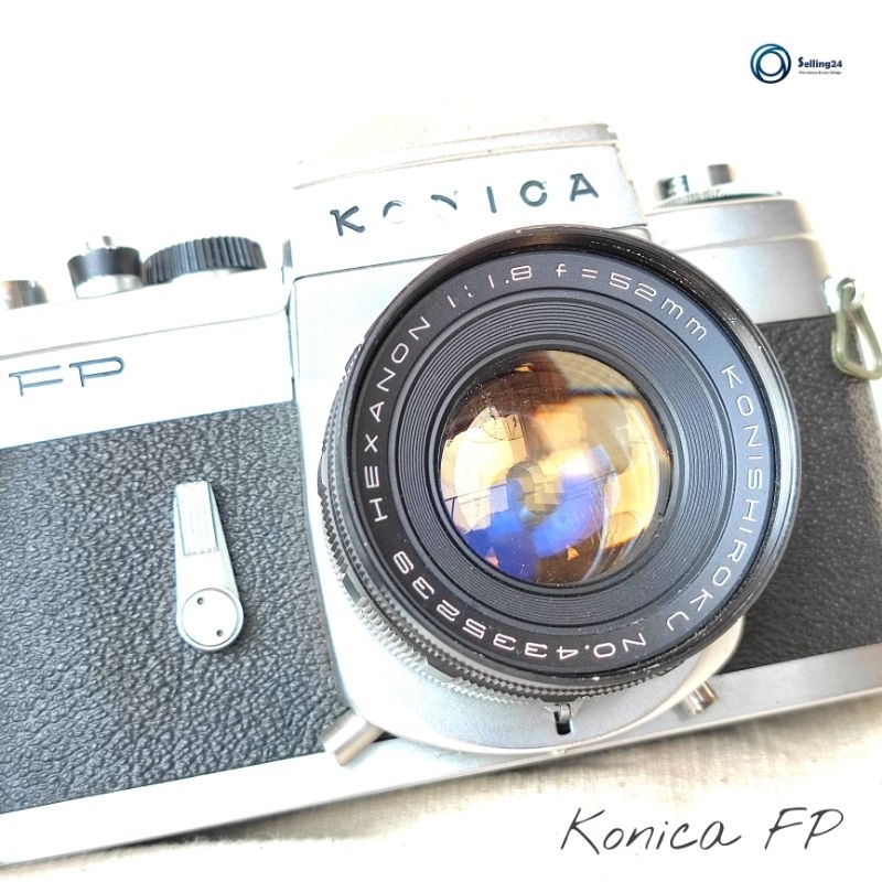 กล้องฟิล์ม SLR ยี่ห้อ Konica FP  +เลนส์ Konica F Hexanon 52mm f1.8