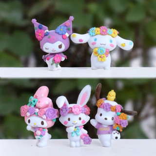 เซ็ต 5 โมเดล ซานริโอ้ sanrio มายเม มายเมโลดี้ rabbit กระต่าย ชินามอนโรล คุโรมิ โปเชโกะ pochacco