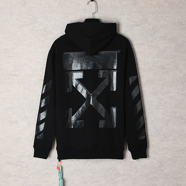 OFF WHITE ink arrow pattern round neck pullover sweater hoodie