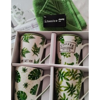 Basico ชุดแก้วเซรามิก 4 ชิ้น set of 4 ceramic mug 300 ml.