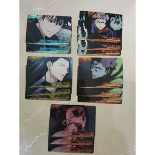 การ์ด Jujutsu Kaisen มหาเวทย์ผนึกมาร เนื้อพลาสติกแข็งแผ่นละ