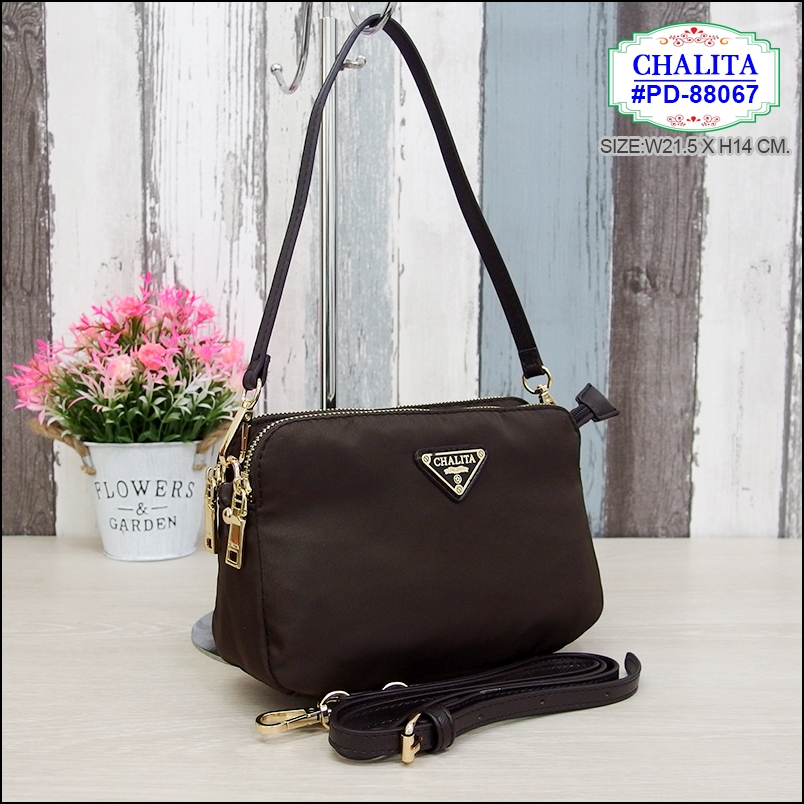 กระเป๋าสะพายสายยาว มี 2 สาย รุ่น PD-88067 ยี่ห้อ CHALITA #มีเก็บปลายทาง #กระเป๋าสะพาย