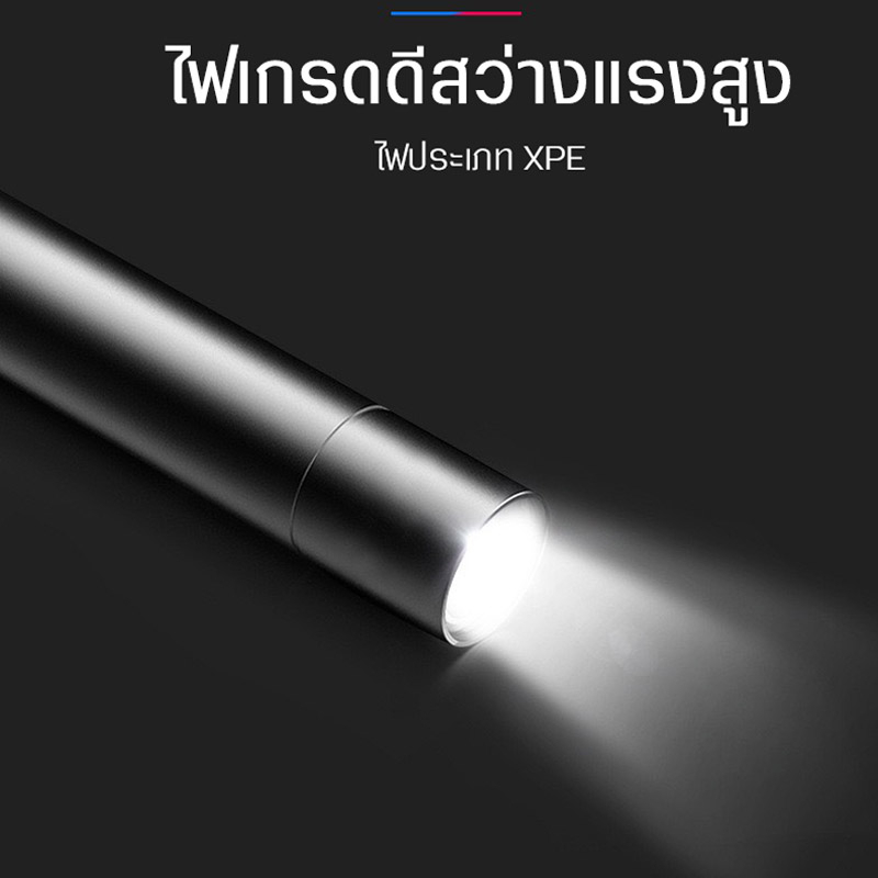 (ส่งทันที) ไฟฉายแรงสูง led ไฟฉายซูมได้ USB ปรับโหมดได้ แสงขาว NEOBEE รุ่น T6 ไฟฉายขนาดเล็กแบบชาร์จไฟได้ - รูปที่ 2