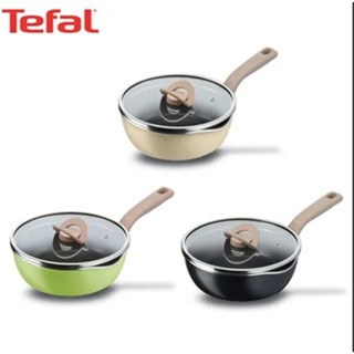 กระทะลึก TEFAL  One Pickpot ขนาด 22 ซม. + ฝาแก้ว รุ่น G1652524,G1662524,G1672524 (คละสี)