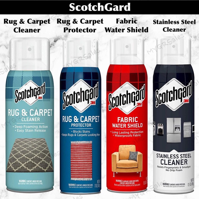 3M ScotchGard (Rug & Carpet Protector /Fabric Water Shield /Fabric & Carpet Cleaner /Stainless Steel