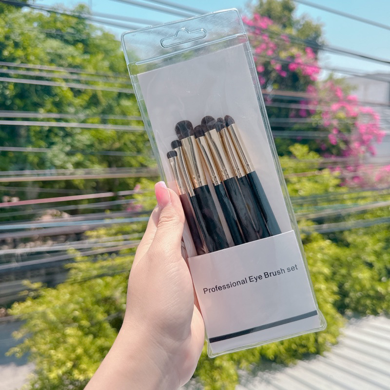 เซตแปรงทาตา ขนม้าแท้ สีดำ