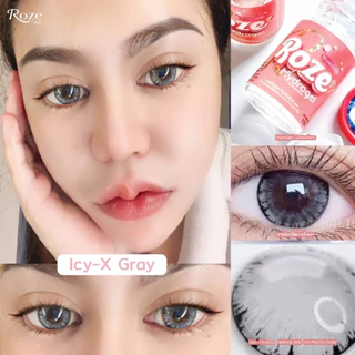 🔥คอนแทคเลนส์ ✨ขนาดบิ๊กอาย โตมาก✨ Icy-X (Rozelens / Kissylens) ✨ Brown / Gray / Black