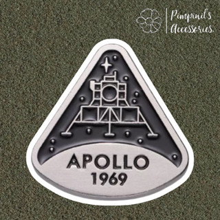 ʕ •ᴥ•ʔ ✿ พร้อมส่ง : เข็มกลัดลายยานอวกาศอะพอลโล 11 ปี 1969 | APOLLO 11 - 1969 Spacecraft Enamel Brooch Pin.