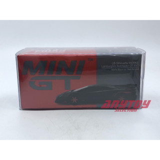 Mini GT MGT00518-R 518 LB-Silhouette WORKS Lamborghini Aventador GT EVO Matte Black w/ Red Accent MDX 2023 Malaysia Diecast Expo Exclusive 1:64 Diecast Scale Model Car