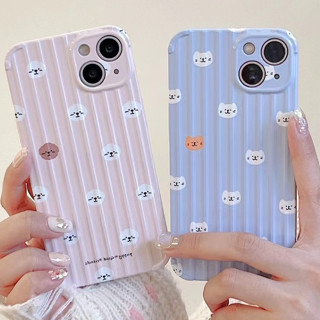 🎁ส่งของขวัญ🎁เคสไอโฟน สำหรับ 11 14 for iPhone Case 13 12 Pro Max น่ารัก เรียบง่าย แถบ กันกระแทก เคสนิ่ม เคสโทรศัพท์