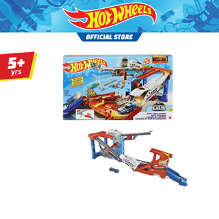 Hot Wheels City Stunt Train Express ฮอตวีล ชุดรางรุ่นรถไฟรับส่งขบวนผาดโผน (GRW38)