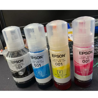 Epson 001 หมึกเติม หมึกสีย้อมสำหรับเครื่องพิมพ์ L4150/L4160/L5190/L6160/L6170 Epson T03Y (001) Ink Bottle Set 4 สี