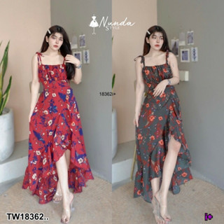 TW18362 Dress 2 in 1 ผูกไหล่ &amp; ผูกคอ