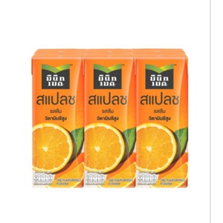 มินิทเมด สแปลช น้ำส้ม 15% 180 มล. 1 แพ็ค 6 กล่อง