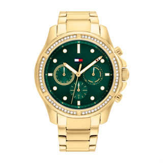 TOMMY HILFIGER Brooklyn รุ่น TH1782614 นาฬิกาข้อมือผู้หญิง สายสแตนเลส Gold/Green หน้าปัด 40 มม.