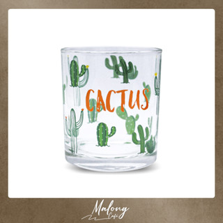 [pack 3 ใบ]เซ็ตแก้ว UG327 พิมพ์ลาย Cactus ขนาดบรรจุ 9 ออนซ์ สินค้าพร้อมส่ง